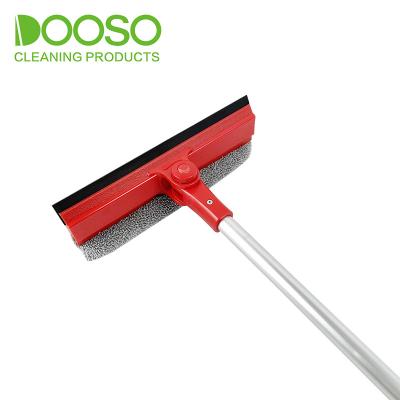 China Sustainable Home Window Washer Double Sided Wiper Window Squeegee With Telescopic Handle for sale