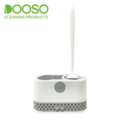 China NEW TPR Sustainable Flexible DOOSO Silicone Toilet Brush Luxury Bathroom for sale