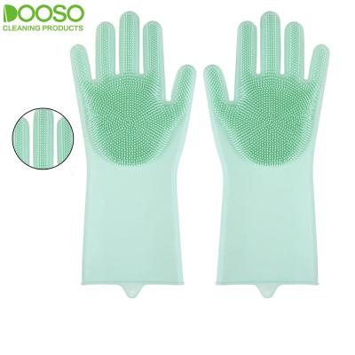 China Kitchens and Homes 2022 Reusable Magic Sponge Silicone Dish Cleaning Wash Gloves for sale