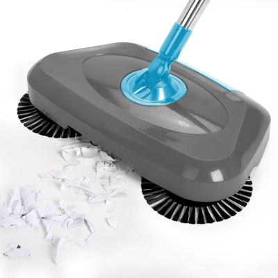 China Indoor Cleaning Broom Hand Cleaning Push Rotating Floor Broom 360 Super Clean PP Automatic Sweeper Vacuum Rotating Magic Broom for sale