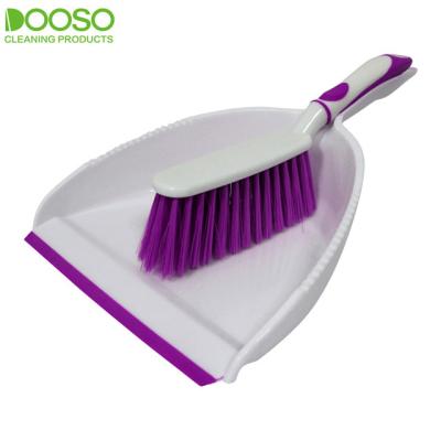 China Easy Carry Best Selling 2022 Newest Design Hot Sell Lattice Style Easy Carry Design Dustpan&broom Set PP Plastic + PET Head for sale