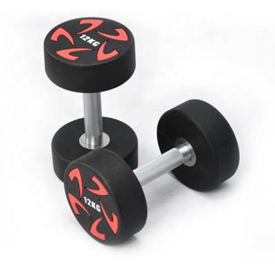 China Commercial Use PARAGON FITNESS Commercial Round PU Urethane Dumbbell for sale