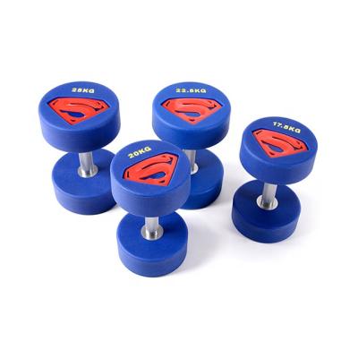 China Commercial Use PARAGON FITNESS Gym Equipment Urethane Dumbbell Weightlifting PU China Dumbbell for sale