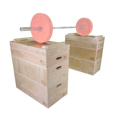 China PARAGON FITNESS Gym Equipment Wooden Wooden Shake Block Adjustable Weightlifting Wood Throw Block 2.25