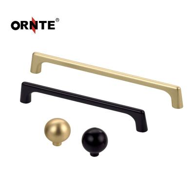 China ORNTE Furniture Modern Gold Cupboard Wardrobe Door Bronze Cabinet Pull Handles for sale