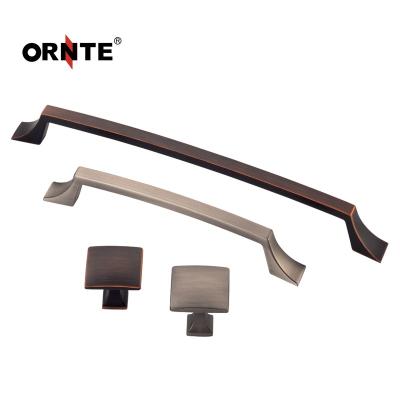 China ORNTE Modern Vintage American Style Antique Bronze Zinc Alloy Plating Handle and Knob Door Handles for sale