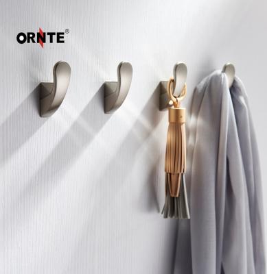 China ORNTE Modern Black Decorative Wall Mounted Screw Hidden Clothes Hook Wardrobe Door Hanger Coat Hook Metal Viable for sale