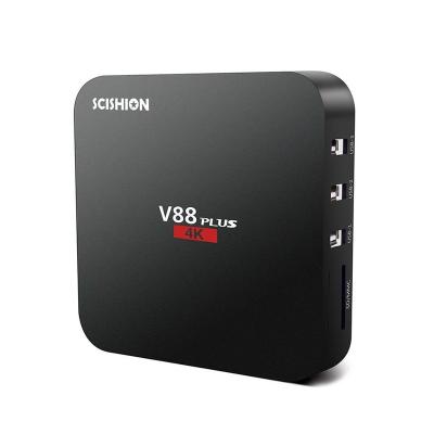 China Cheapest 4k Android 7.1 Tv Box V88 With Rockchip Rk3229 Quad Core CPU 1g/8g Kdplayer Q-V88 for sale