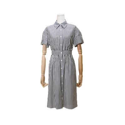 China 2020 Anti-Static Original Design New Lady Anti-Static Girls Summer Short Wholesale Custom Sleeve Women Striped Dresses for sale