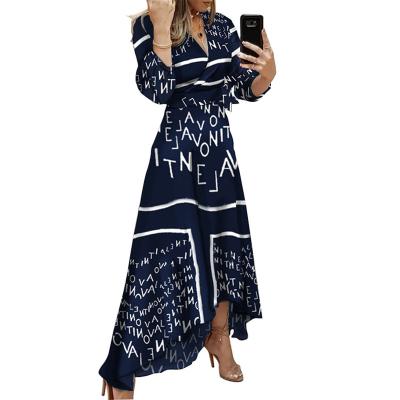 China Hot Selling New Collection Anti-Static Anti-Static Women Belted Career Elegant Maxi Dresses for sale