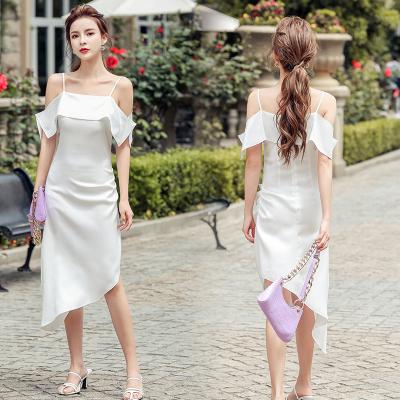 China Wholesale Anti-Static Colorful Anti-Static Short Sleeve And Offline Lady Casual Dress V-Neck Sleeveless Beach Dresses for sale