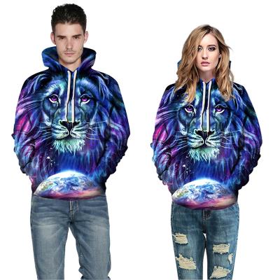 China Anti Wrinkle Designer Ins Style 3D Animal Pattern Printed Pockets Long Sleeves Oversized Pullover Unisex Hoodie for sale