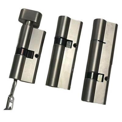 China SKG Three Cylinder Start Grade C Techface High Security European SKG Three Star Lock European Standard Cylinder Pearl Nickel Plated Double Entry Cylinders for sale