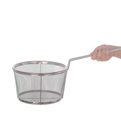 China Sustainable Heavy Duty Stainless Steel Home Reastuant Frying Basket For French Fries Chip And Chicken Fish for sale