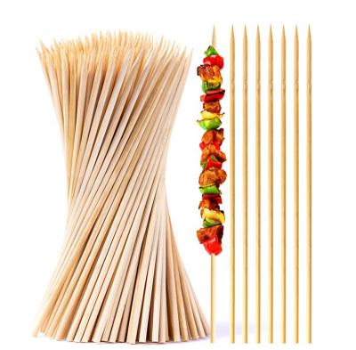 China Sustainable Food Grade Natural Bamboo Spits 30cm Length For Barbecue BBQ Party Fruit for sale