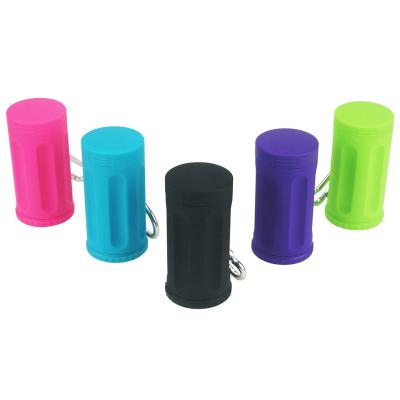 China Durable Pocket ABS Candy Color Public Smoking Outdoor Public Ashtray For Iqos Bondage With Lid And Key Chain for sale