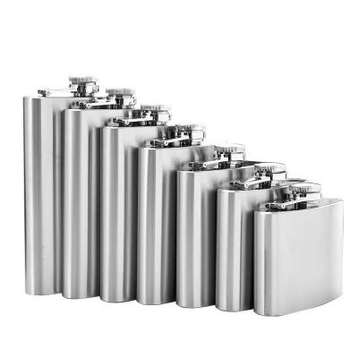 China Industrial Wholesale Men's Stainless Steel Classic OEM Pocket Hip Flask For Whiskey Vodka Alcohol for sale