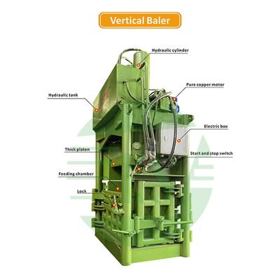 China Reusing Keshang YJ-300T Automation Vertical Baler Scrap Baler Machine For Vertical Metal Bailer for sale