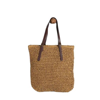 China Normcore / minimalist wholesale natural bag hand - woven summber straw bags for sale