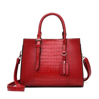 China Fashion Fashion Trending Women Large Capacity Crocodile Alligator Pattern Print Tote Hand Shoulder Bags for sale