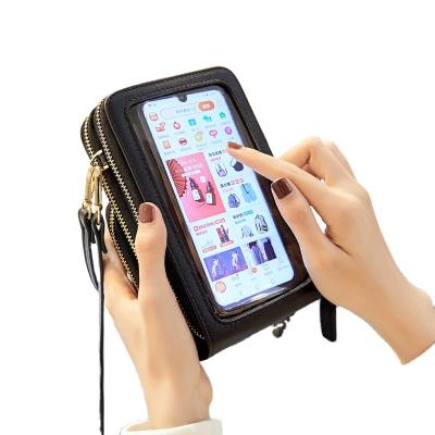 China Wallet Waterproof Touch Screen Touch Screen Cell Phone Shoulder Body Purse Mobile Phone Cross Bag for sale