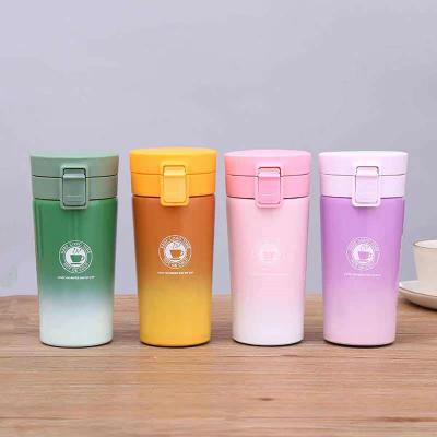 China Sustainable Commercial Gift Starbus Bounce Coffee Mug Printed LOGO Stainless Steel Vacuum Flask for sale