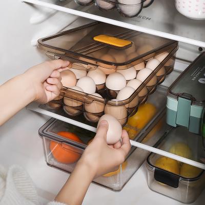 China CLASSIC Fridge Egg Storage Box Food Grade Kitchen Duck Storage Box PET Egg Crisper for sale