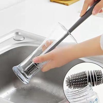 China New viable creative household long-handle mug thermos mug kettle cleaning multifunctional non-dead corner cup brush for sale