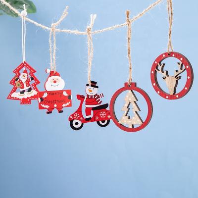 China Christamas Home Decoration Customized Wedding Wooden Tree Christmas Snowflake Ornament Matching Hanging Decoration for sale