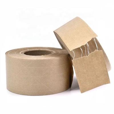 China Waterproof Custom Reinforced Gummed Tape Kraft Tape Water Activated Paper Tape Packing Sealing Color Reinforcement for sale