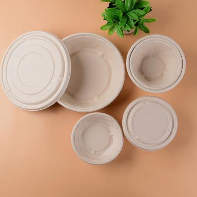 China Disposable Thicker Disposable Paper Bowl For Spicy Sauce Noodle Soup Hot Pot With Lid for sale