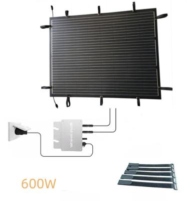 China Home factory Customized flexible solar panel system balcony power plant komplet balkonkraftwerk 600 kw balcony  power plant for sale