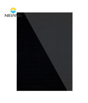 China Shingled Mono Cells Wholesale Mono black photovoltaic panel 350w 120 cells with the good price All black half cuts solar panel for sale