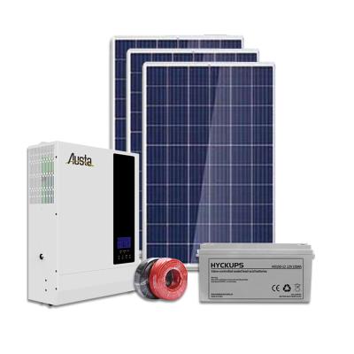 China Home customizable solar panel power system battery 15kva 48v home off-grid solar system for sale