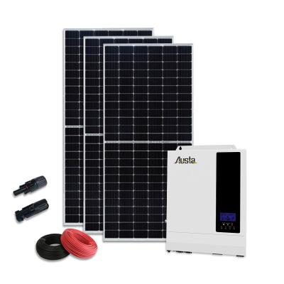 China Home customizable  Home 5000w Solar Panels 5kw Solar System On Grid 5000 Watts Full Set Complete Kit Solar System for sale