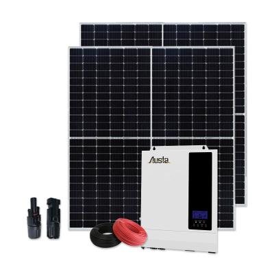 China Home customizable  Home Photovoltaic System Use 5kw  Solar Power System Hybrid Grid Kit Solar System 5k for sale