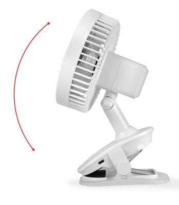 China Hotel Multifunctional Silent Table USB Rechargeable 12 Hours Cut Out Plastic Fan for sale