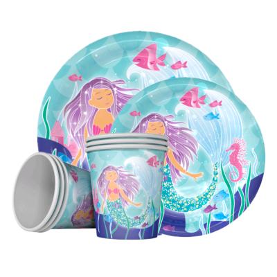 China Disposable Mermaid-themed Paper Party Dish 7