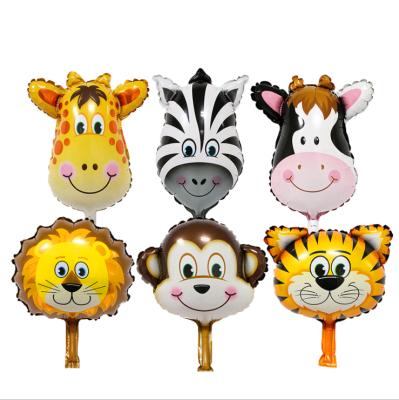 China Fun Foil Confuse Animal Cow Giraffe Lion Mini Balloon Cartoon Membrane Foil Balloons for sale