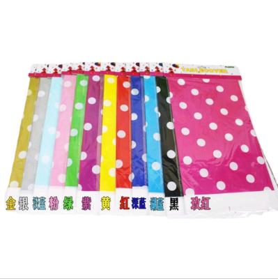 China Festival Decoration Family Hotel Tablecloth Disposable Polka Dot Plastic Tablecloth for sale