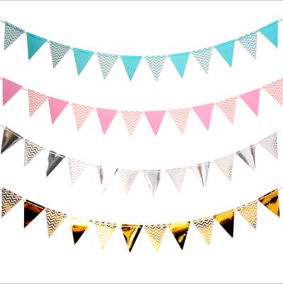 China Wholesale Beautiful Hot Sale Colorful Pennant Children's Party Kindergarten Birthday Party Mall Decorated Banners for sale