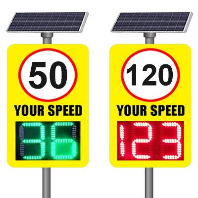 China Solar Powered Road Safety Radar Speed ​​Board With Animated Face Speed ​​Limit Led Display Sign 45CM*35CM for sale