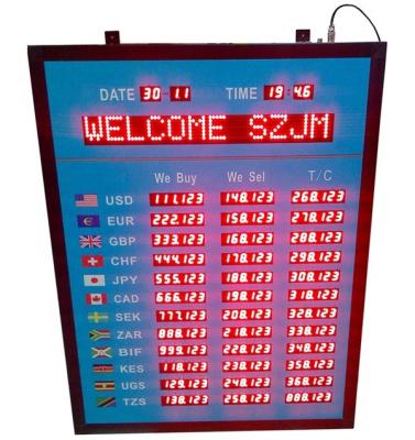 China Bank Electronic Currency Exchange Rate Display Board for sale