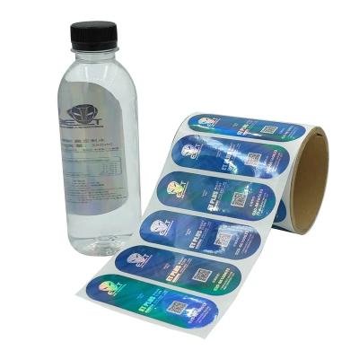 China Custom Printed Paper Stickers Waterproof Double Sided Synthetic Printing Logo Water Bottle Label Labels Drinking Mountain Spring for sale