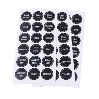 China Matte Spice Bottle Name Labels Waterproof Customizable Printed Round Jar Stickers for Spice Bottle Jars Make Your Own for sale