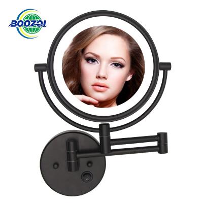 China 3x Wall Mount Light Makeup Magnifying Magnifying Vanity Mirror Led Lighted Bathroom Mirror for sale