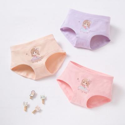 China Hot Sale QUICK DRY Cartoon Breathable Children Girls Briefs Panties Cotton Kids Underwear for sale