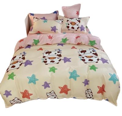 China Modern 100% polyester bedding set with bright star print for kids for sale