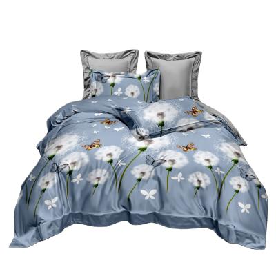 China Hot Sale Nondisposable Bright Night Market EU Middle East American EU Middle East Bedding Set Dandelion Butterfly 3pc Quiltcover Eco Friendly Set for sale