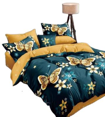 China Nondisposable Polyester Bedding Set Beautiful Designs Of Butterflies Home Textiles for sale